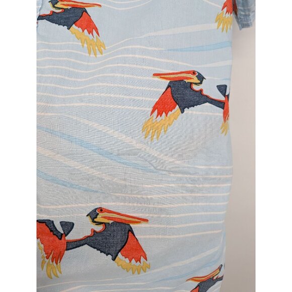 Billabong Hawaiian Button Up Size XL Tailored Fit Stretch Parrot Print Tropical - Picture 9 of 12